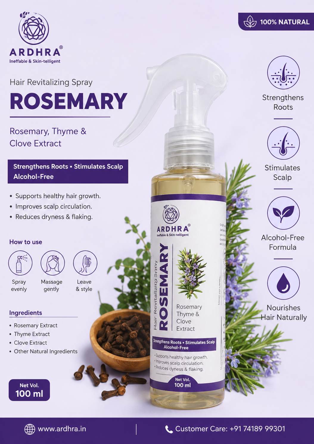 Rosemary Hair Revitalizing Spray
